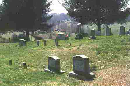 Wilson Cemetery Isaiah's Stone is the tall one flanked by son's Noah and Hiram
