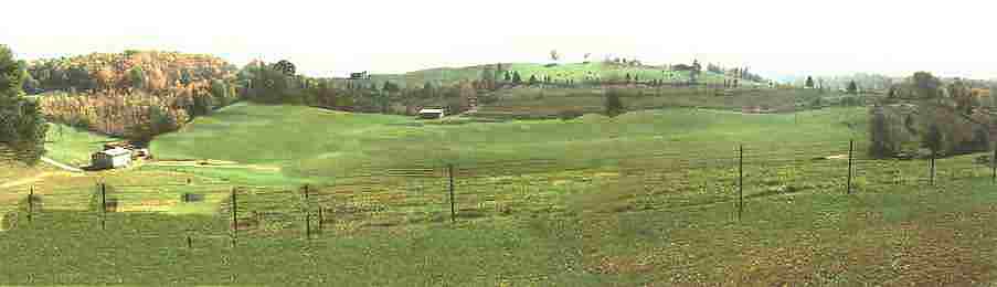 View is part of the Wilson farm from the cemetery